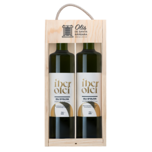 Estuche de madera con dos unidades de Iberolei Cilindrica 750ml