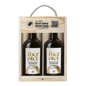 Estuche de madera con dos unidades de Iberolei Cilindrica 500ml